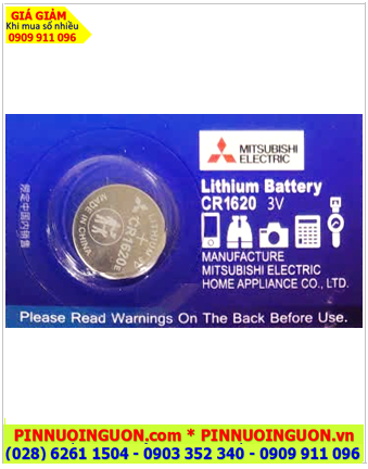 Mitsubishi CR1620E, Pin 3v lithium Mitsubishi CR1620E Lithium 3v 80mAh chính hãng